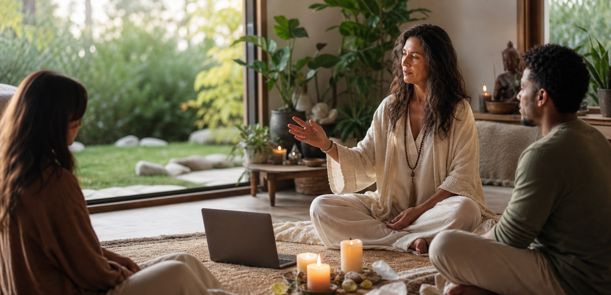 A virtual spirituality center with meditation and energy-healing classes